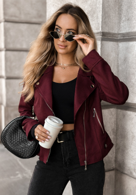 Savage burgundy suede ramon jacket