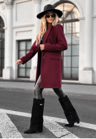 Długi płaszcz Next Chapter burgundowy