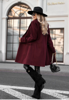 Długi płaszcz Next Chapter burgundowy