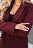 Długi płaszcz Next Chapter burgundowy