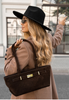 Zamszowa torebka That Thought czekoladowa