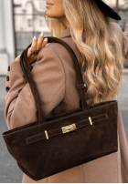 Zamszowa torebka That Thought czekoladowa