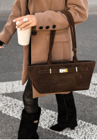 Zamszowa torebka That Thought czekoladowa