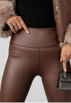Skórzane legginsy Veridian II czekoladowe
