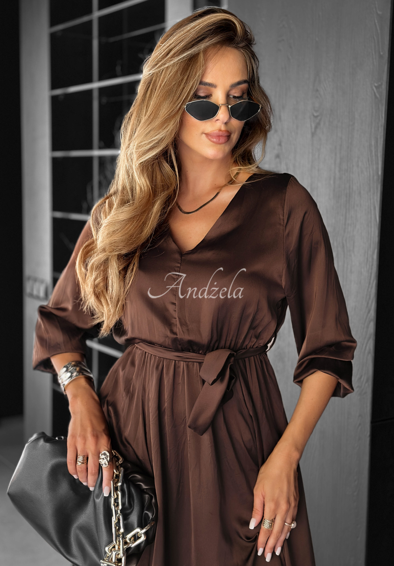 Forget Me Not chocolate midi dress