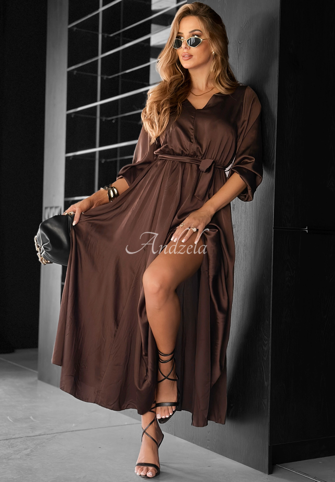 Forget Me Not chocolate midi dress