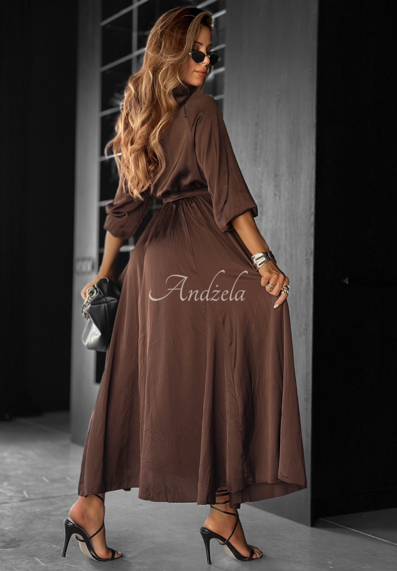 Forget Me Not chocolate midi dress