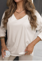 Bluzka z dekoltem w serek Lucky Dream ecru