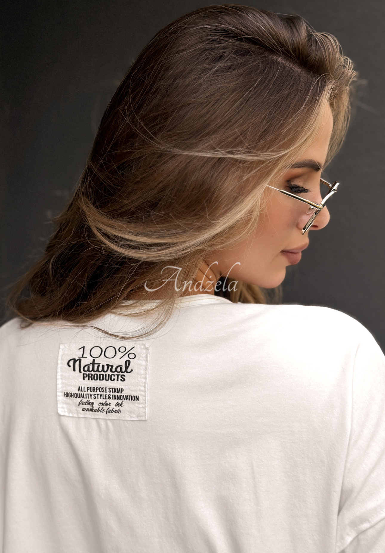 Lucky Dream ecru blouse with v-neck