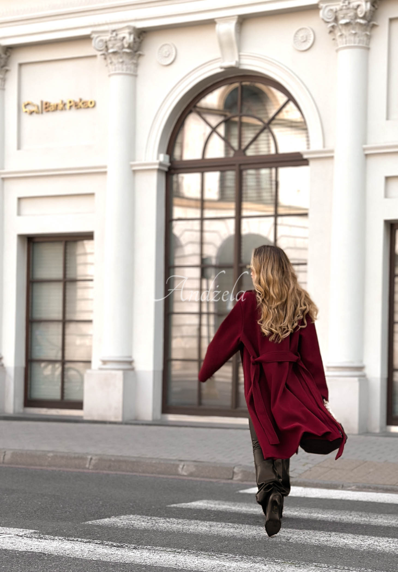 Long coat Didn't Mean It burgundy