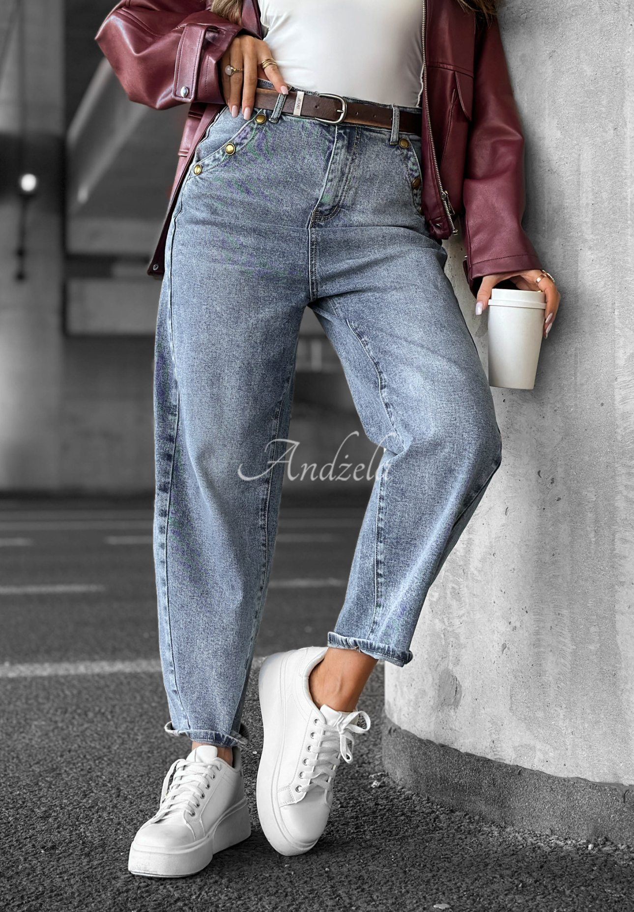 Denim balloon pants This Kind of Day blue