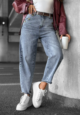 Denim balloon pants This Kind of Day blue