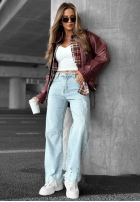 Spodnie jeansowe z przetarciami Unavailable niebieskie