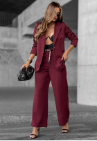 Eleganckie spodnie Until You Ask burgundowe