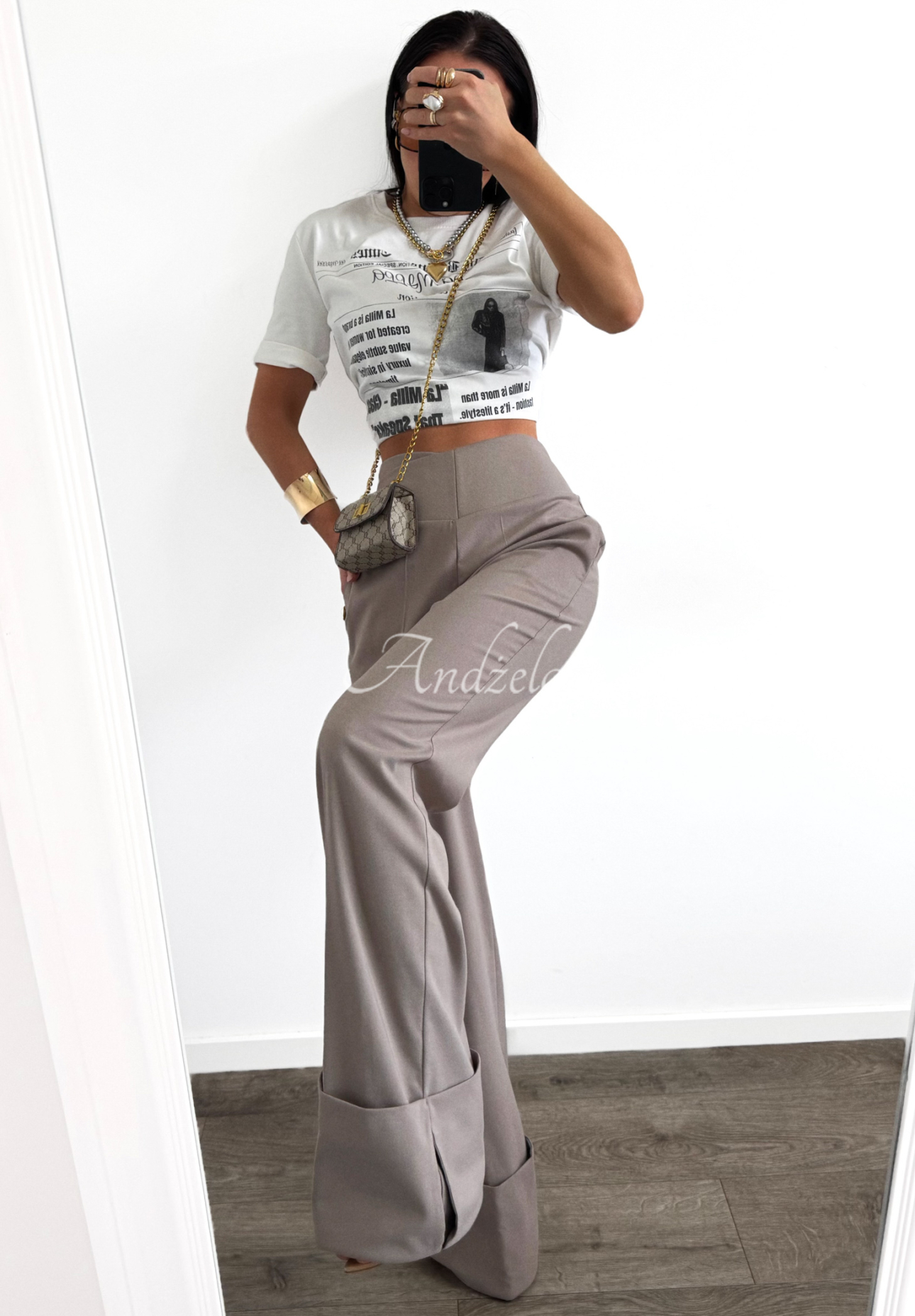 La Milla viscose print T-shirt The Business Times white