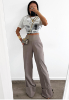 T-shirt z nadrukiem La Milla The Business Times biały