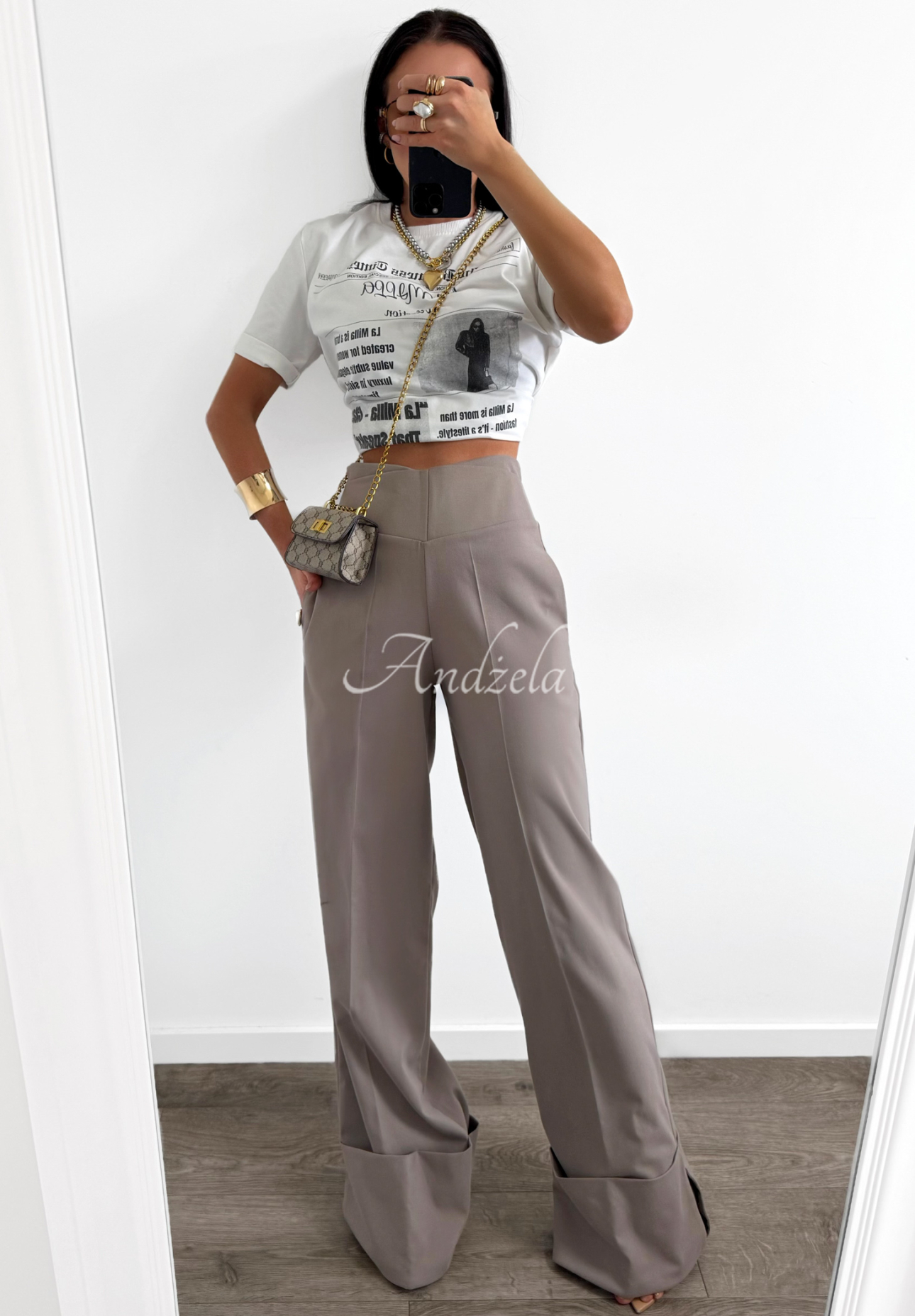 La Milla viscose print T-shirt The Business Times white