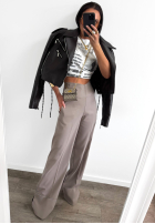 T-shirt z nadrukiem La Milla The Business Times biały