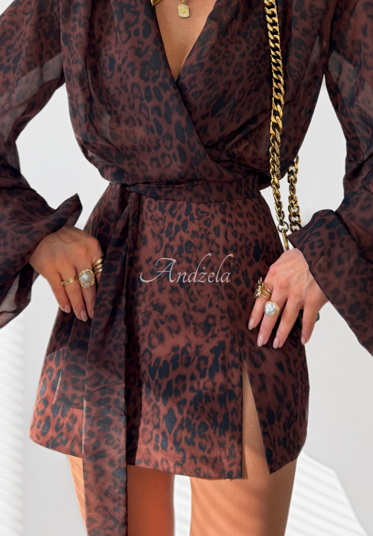 La Milla Peony Blessings chocolate panther skirt-shorts