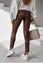 Lateksowe legginsy I’m Blessed czekoladowe