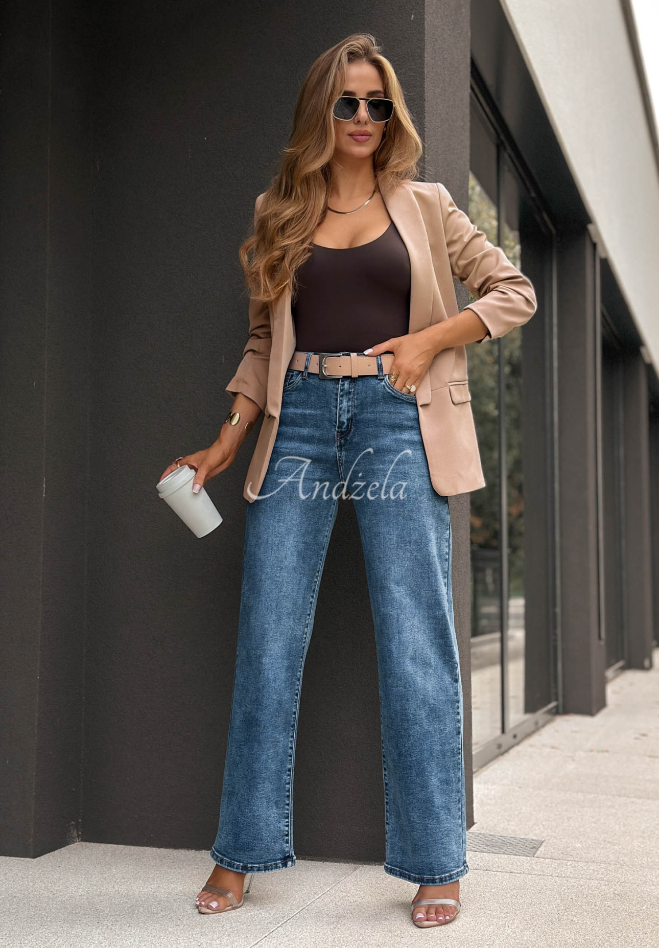 Klasyczna marynarka Premium latte