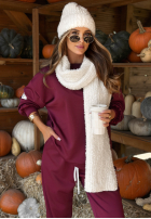 Komplet dresowy bluza i spodnie Winning Quietly burgundowy