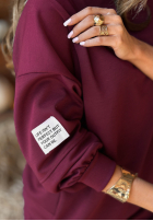 Komplet dresowy bluza i spodnie Winning Quietly burgundowy