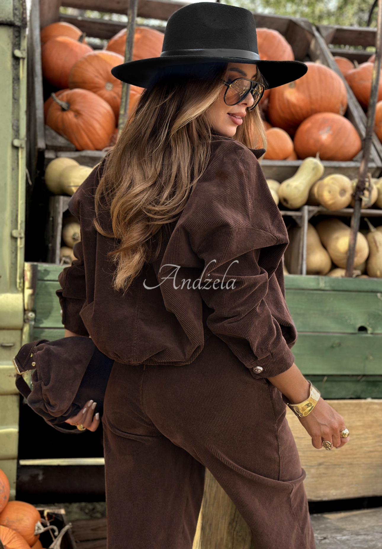 Told Him Maybe chocolate corduroy jacket