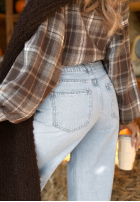 Spodnie jeansowe wide leg Not My Type niebieskie