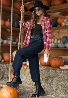 Spodnie jeansowe balloon Important Message granatowe