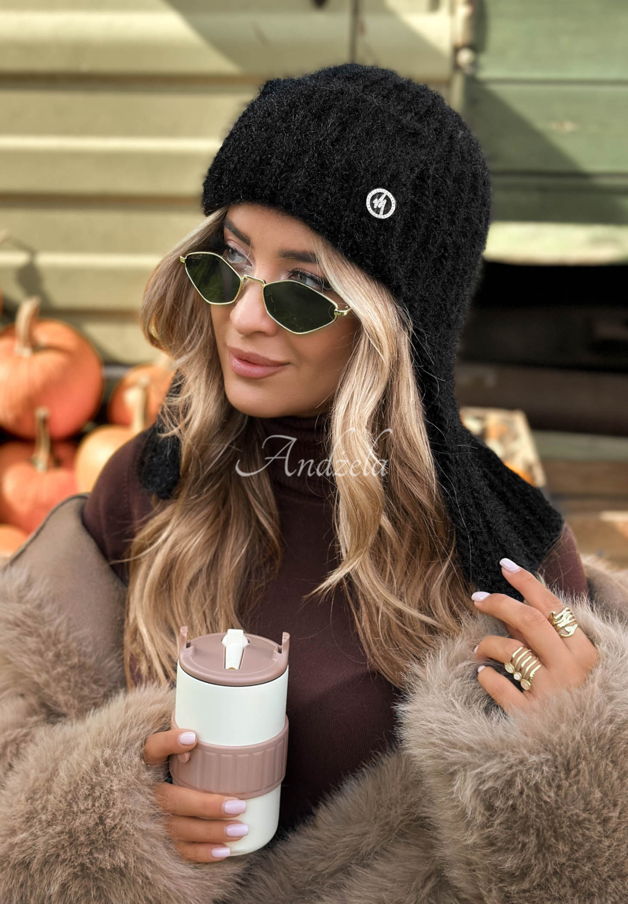 Czapka pilotka First Frost czarna