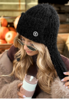 Czapka uszatka First Frost czarna