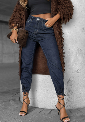 My Better Side mom fit denim pants navy blue