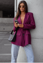 Marynarka z wiązaniem She Believed It burgundowa