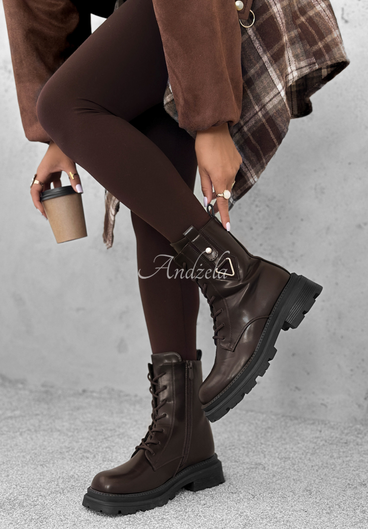 Golden Hours chocolate leather bagger boots