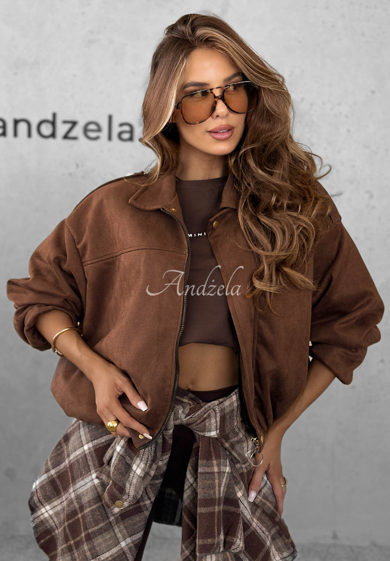 Give Me Truth chocolate bomber jacket