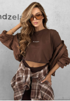 T-shirt z napisem Minimal czekoladowy