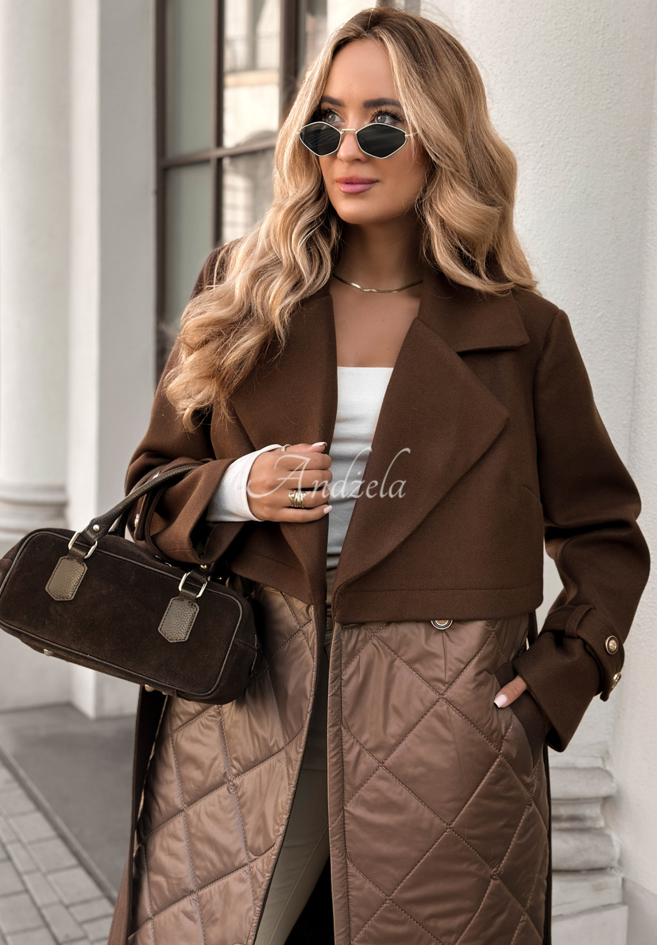 All The Feels long coat chocolate