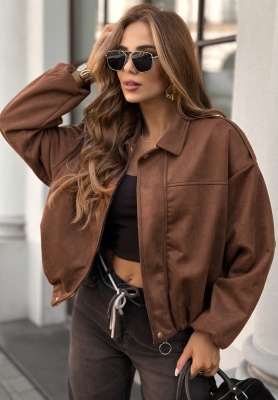 Give Me Truth chocolate bomber jacket