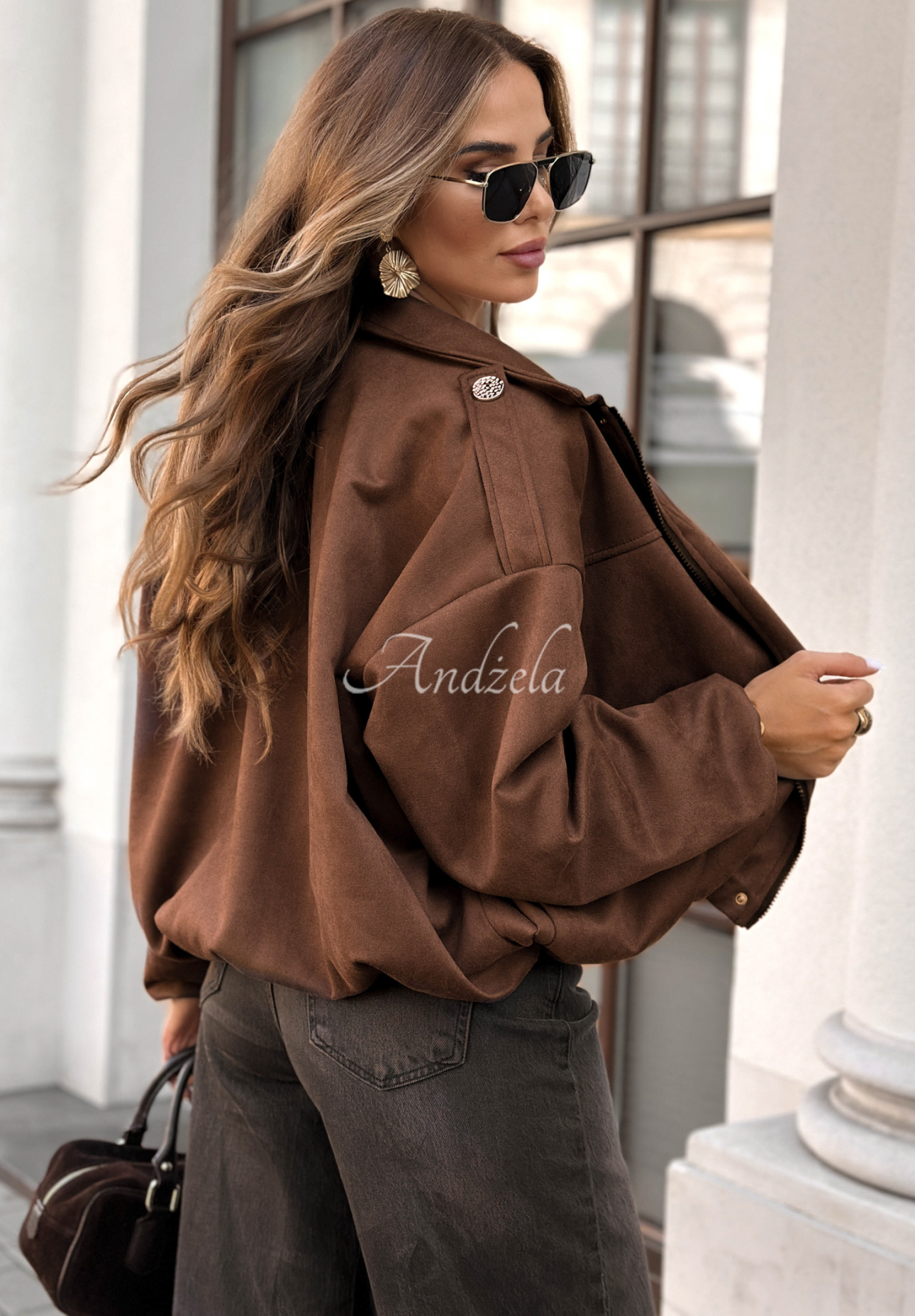 Give Me Truth chocolate bomber jacket