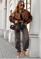 Kurtka bomberka Give Me Truth czekoladowa