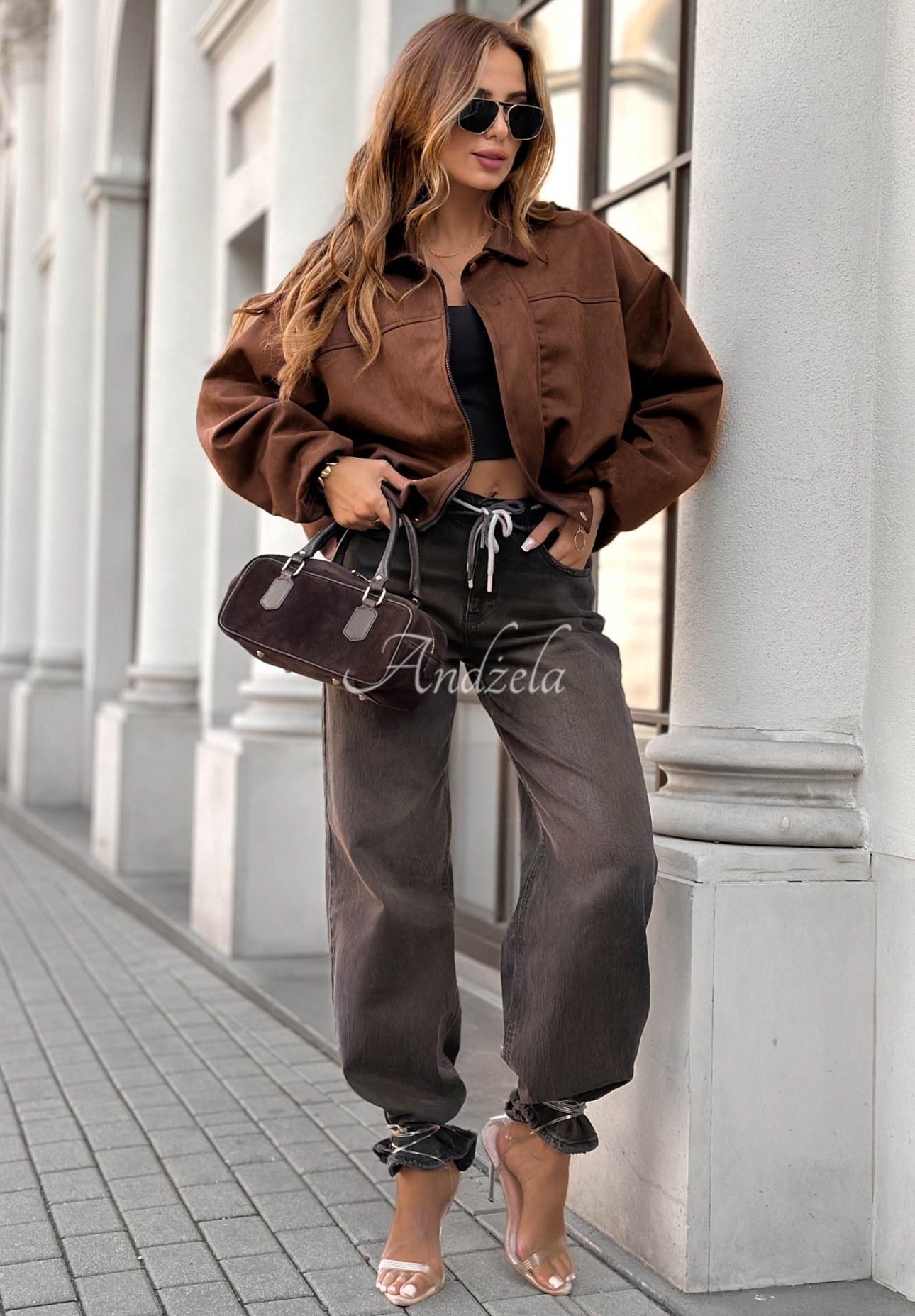 Give Me Truth chocolate bomber jacket