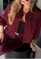 Jeansowa kurtka That’s The Point burgundowa