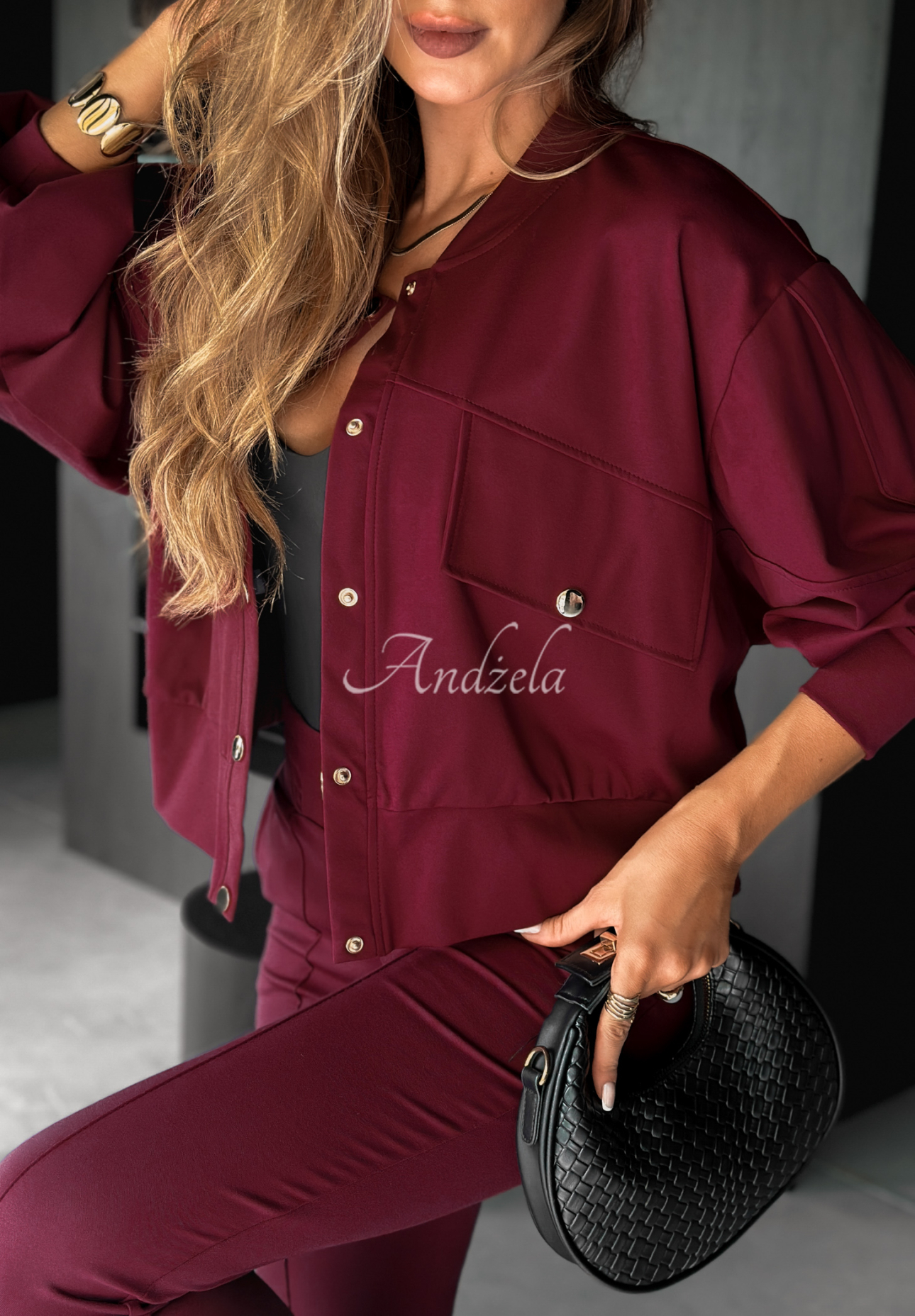 Real Success viscose burgundy jacket