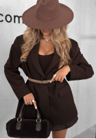 Cienki zamszowy pasek Delicate Accents beżowy