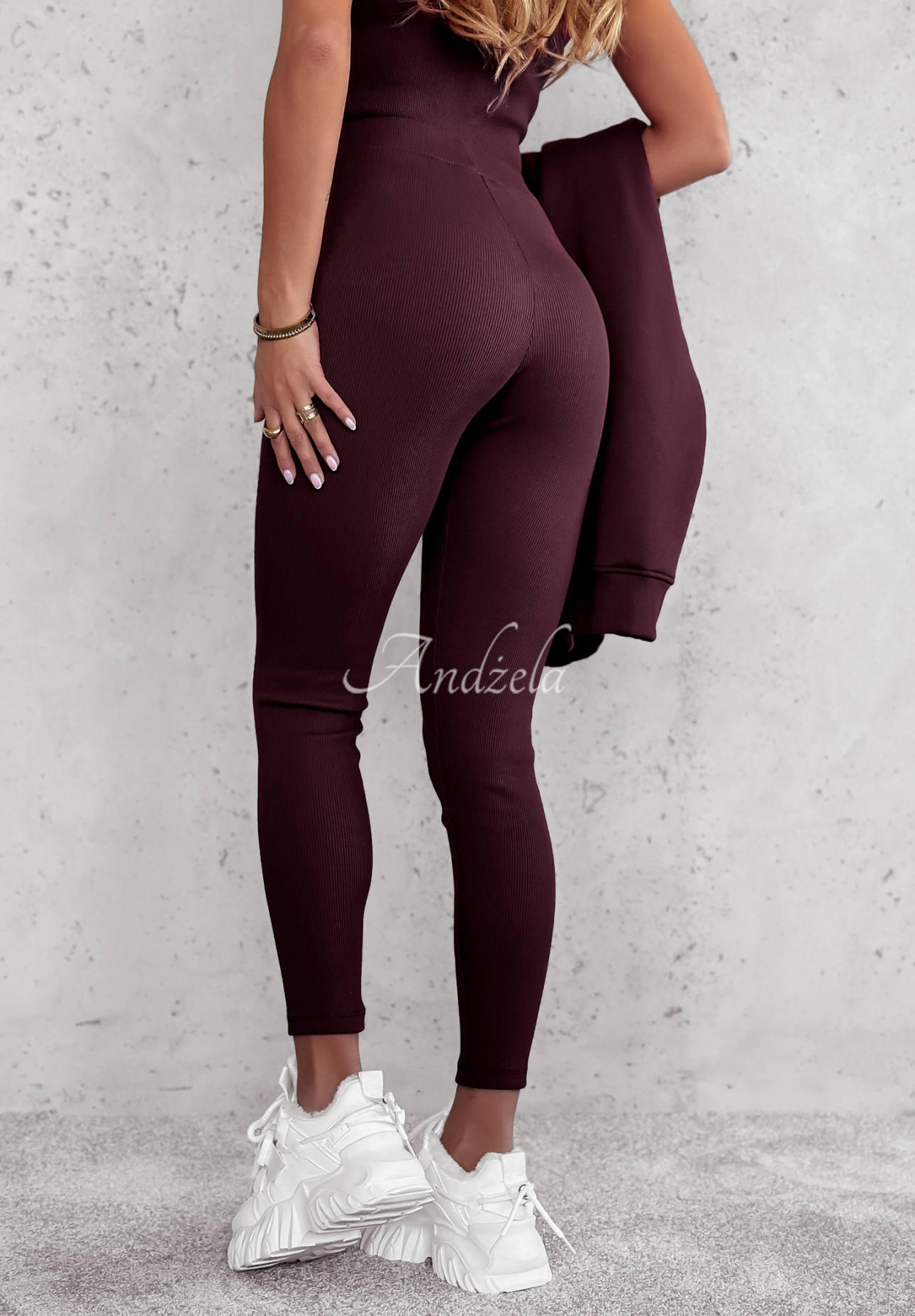 Complete 3in1 leggings, top in bluza Super Fit wino