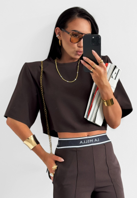 La Milla viscose blouse Never Looked Better chocolate