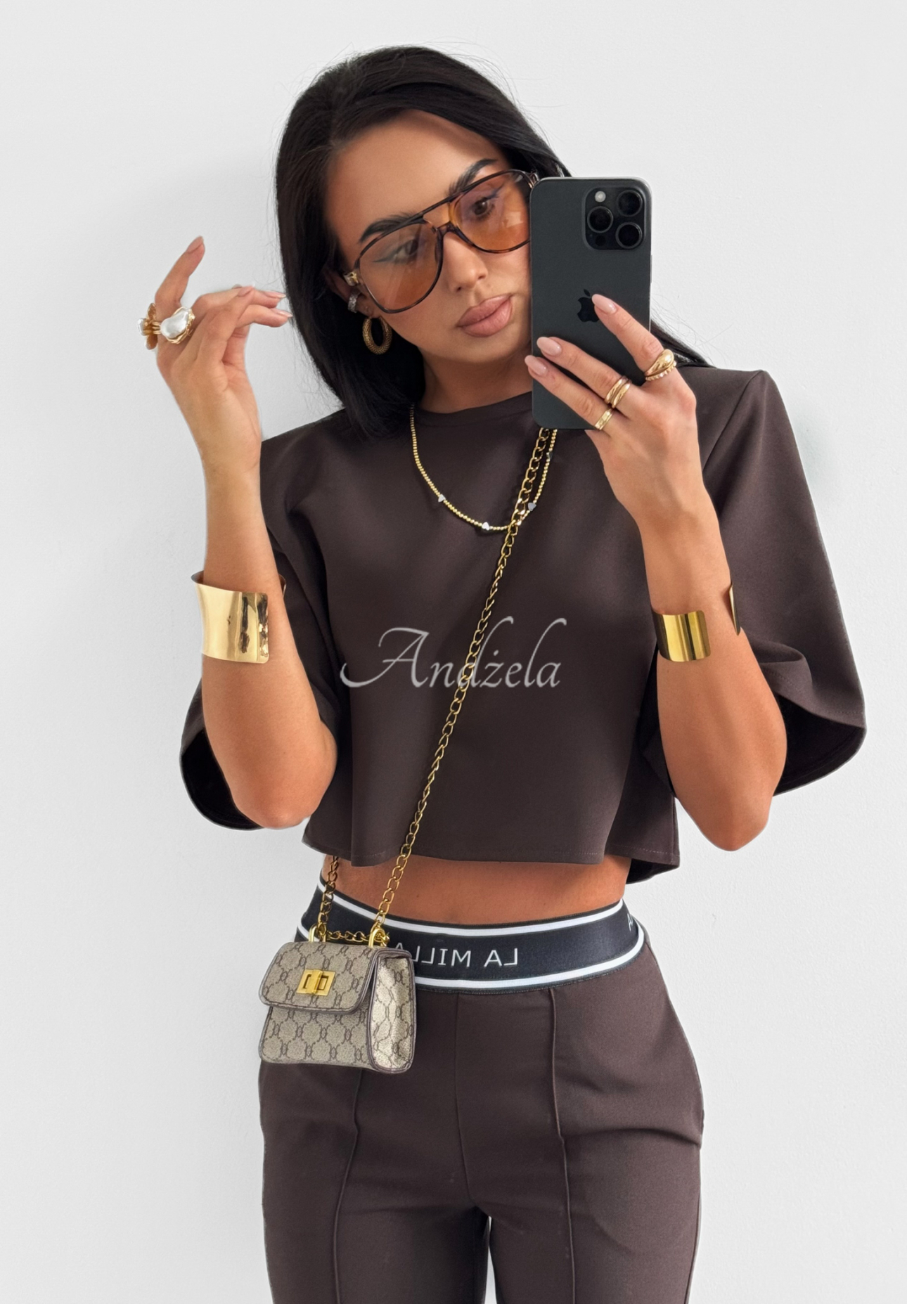 La Milla viscose blouse Never Looked Better chocolate