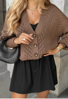 Krótki kardigan Kept Too Long mokka