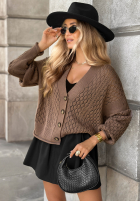 Krótki kardigan Kept Too Long mokka